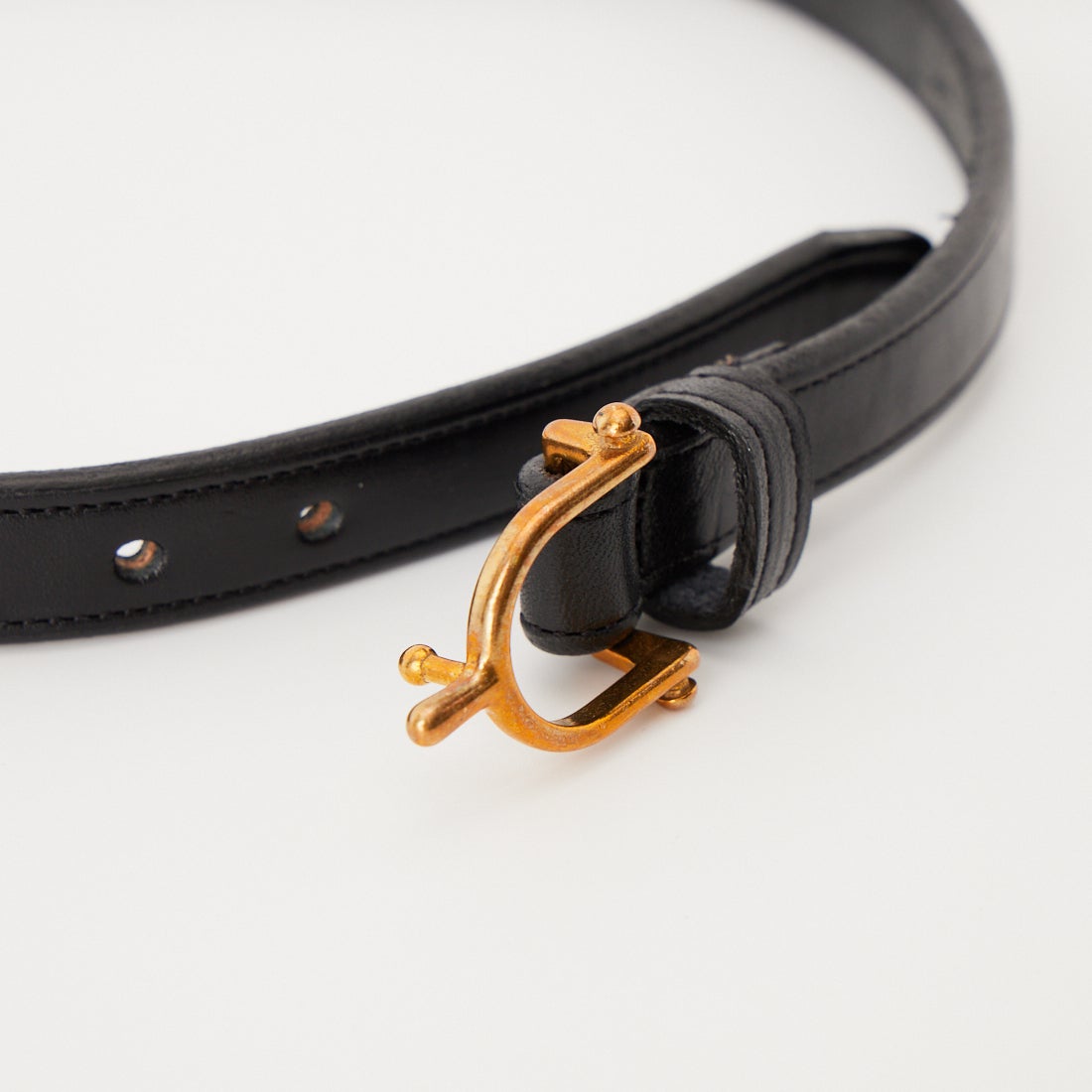 TORY LEATHER [トリーレザー] 3/4インチ ナローシュプールバックルベルト [TRL1002347] BLACK