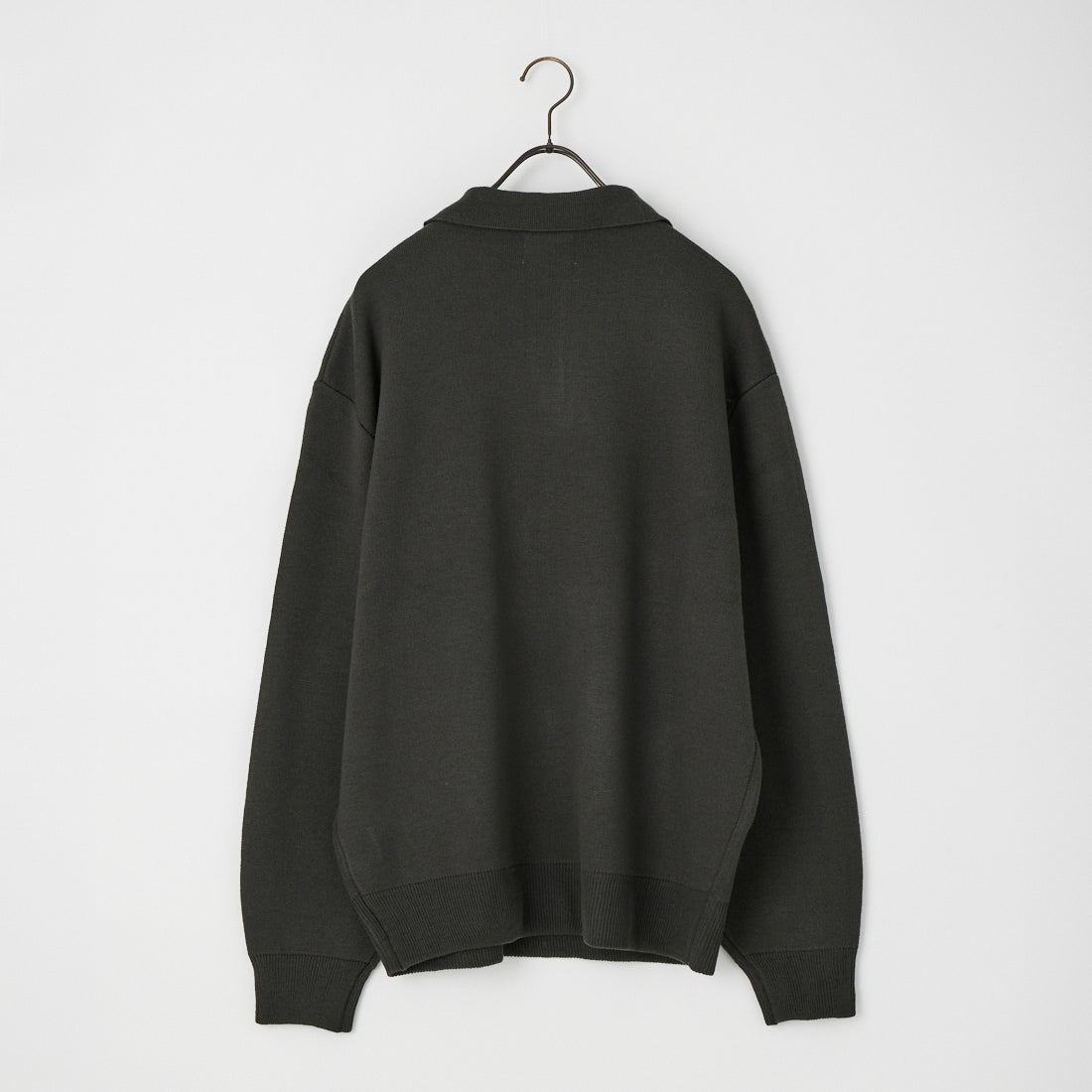 THE FOX [ザフォックス] 別注 ワンポイントロゴ ポロニット [JFL26AW-08-JF] CHARCOAL
