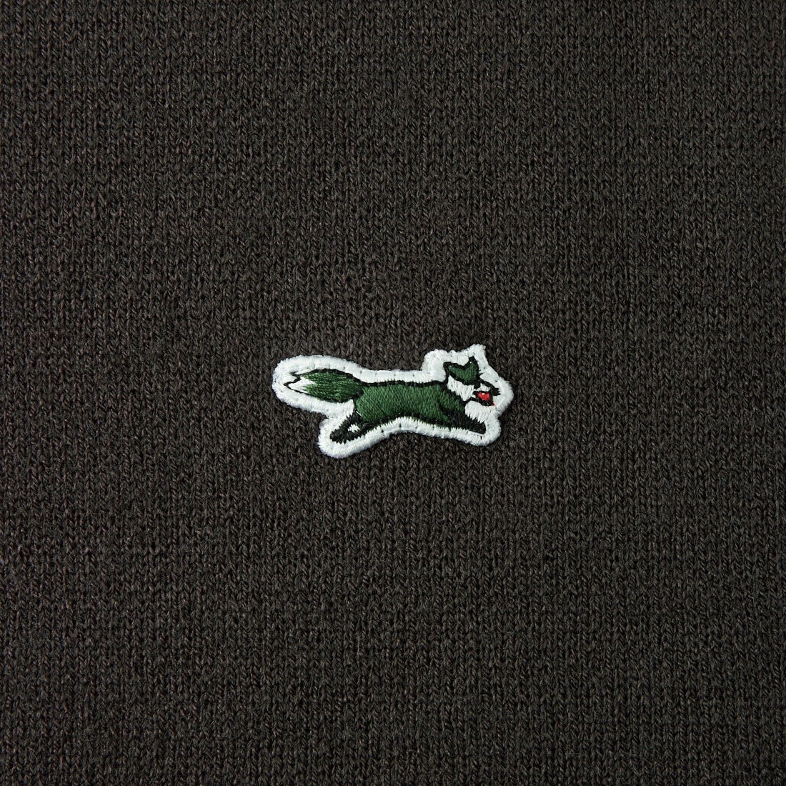 THE FOX [ザフォックス] 別注 ワンポイントロゴ ポロニット [JFL26AW-08-JF] CHARCOAL