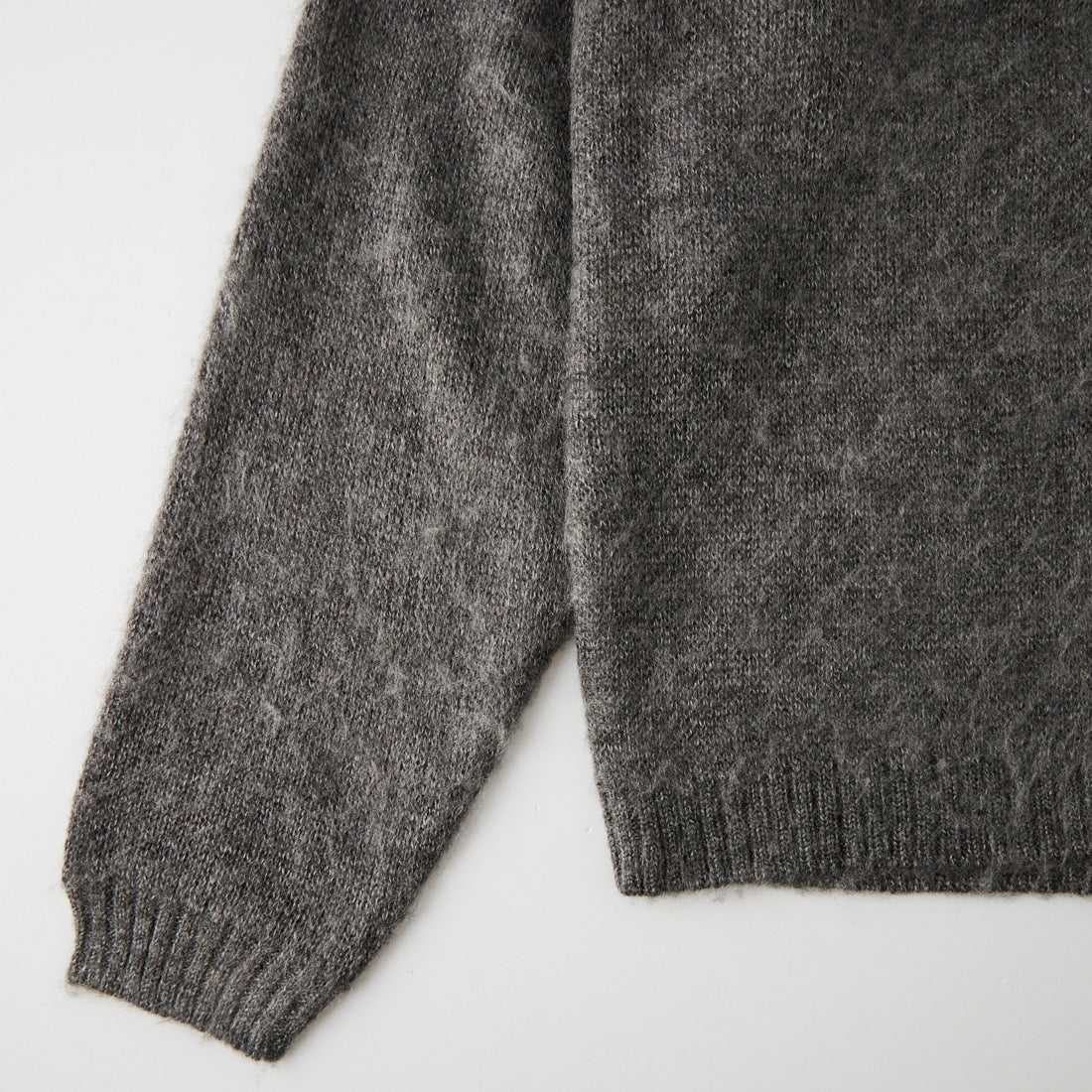 THE FOX [ザフォックス] 別注 ワンポイントロゴ シャギーモヘアカーディガン [JFL26AW-05-JF] GRAY