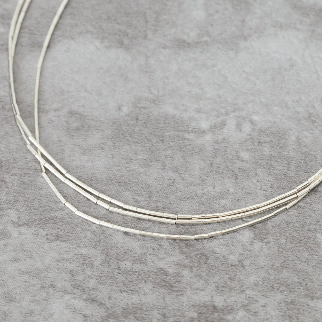 Native SilverStreams [ネイティブ シルバーストリームズ] リキッドシルバー3連ネックレス [NSS1003450] SILVER