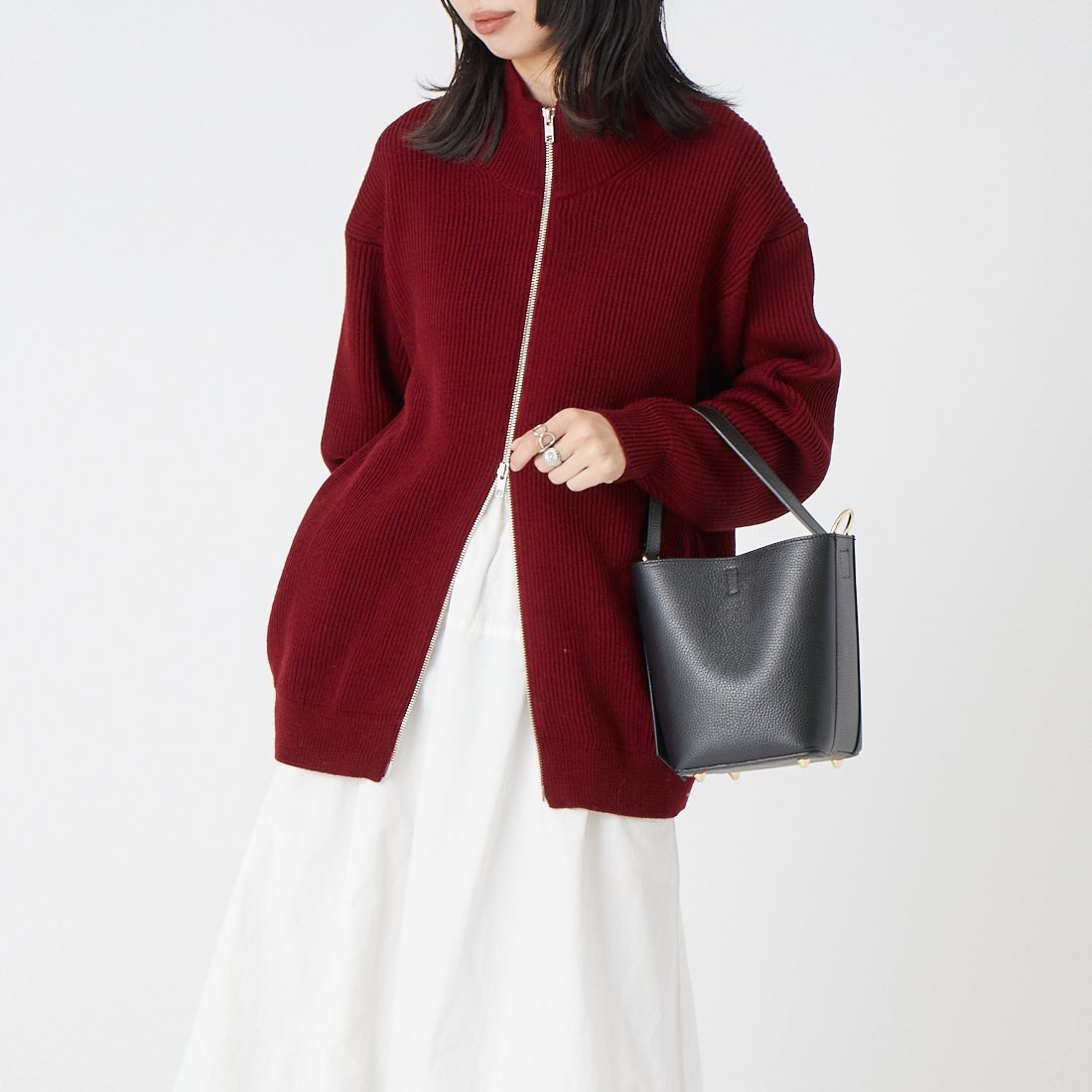 BURGUNDY&&モデル身長：162cm 着用サイズ：38&&