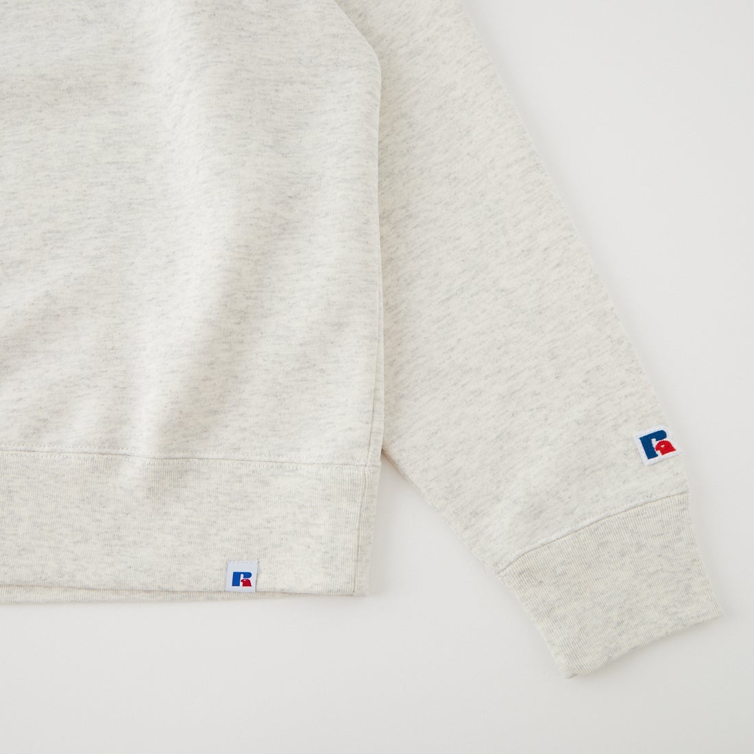 RUSSELL ATHLETIC [ラッセルアスレティック] 別注 フロッキーロゴ バックプリントスウェット [26AW-JFRU-01-JF] ASH