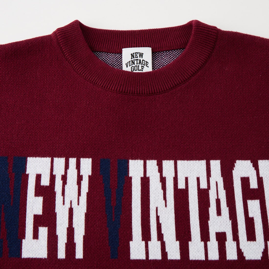 NEW VINTAGE GOLF [ニュービンテージゴルフ] NVG クルーニット [NVG-0612] BURGUNDY