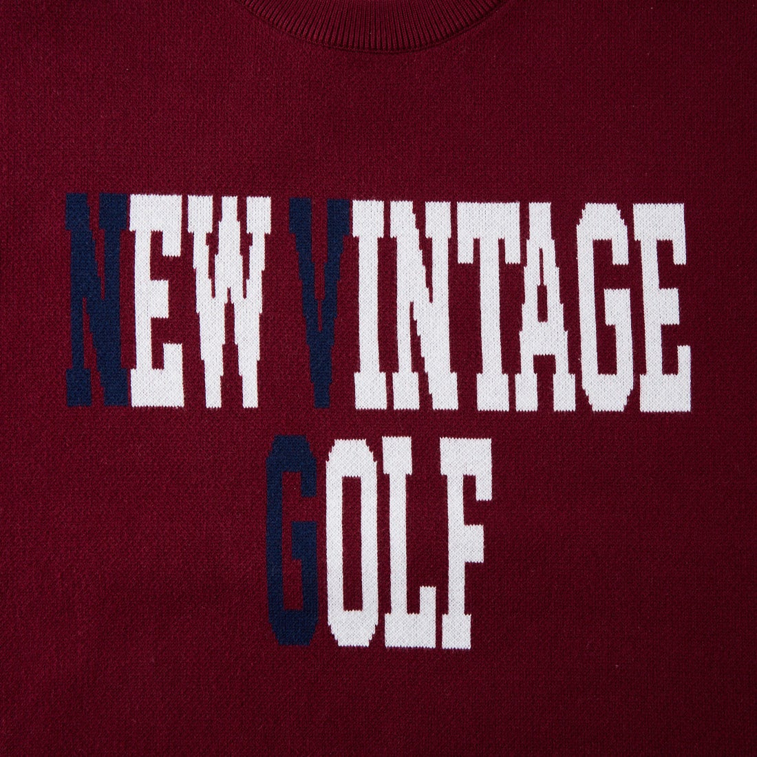 NEW VINTAGE GOLF [ニュービンテージゴルフ] NVG クルーニット [NVG-0612] BURGUNDY