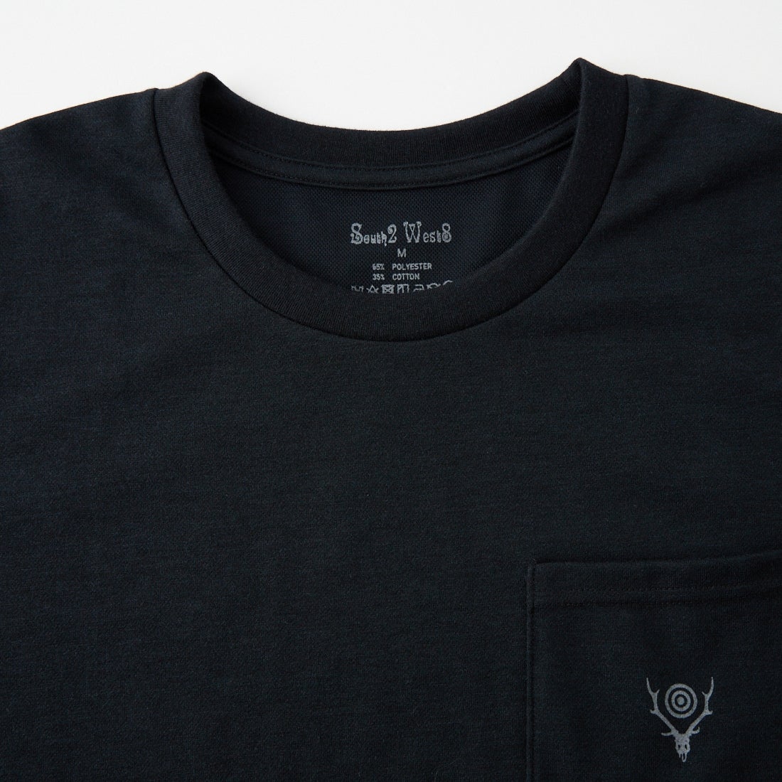South2West8 [サウスツーウエストエイト] ロングスリーブ ラウンドポケットTシャツ [TY857] D BLACK