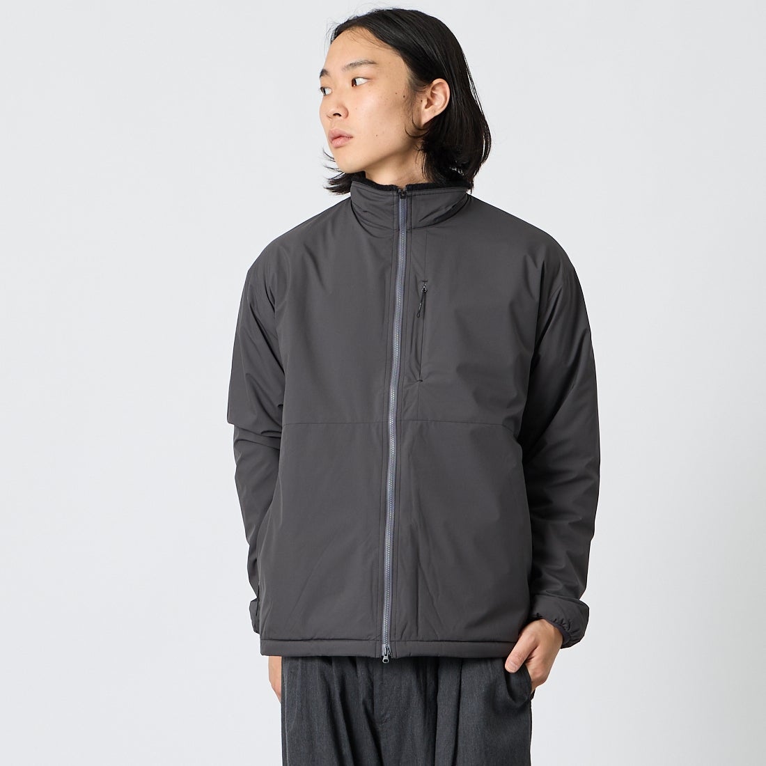 Snow Peak [スノーピーク] Octa Nomad ジャケット [100261JK15] CHARCOAL &&モデル身長：175cm 着用サイズ：M&&