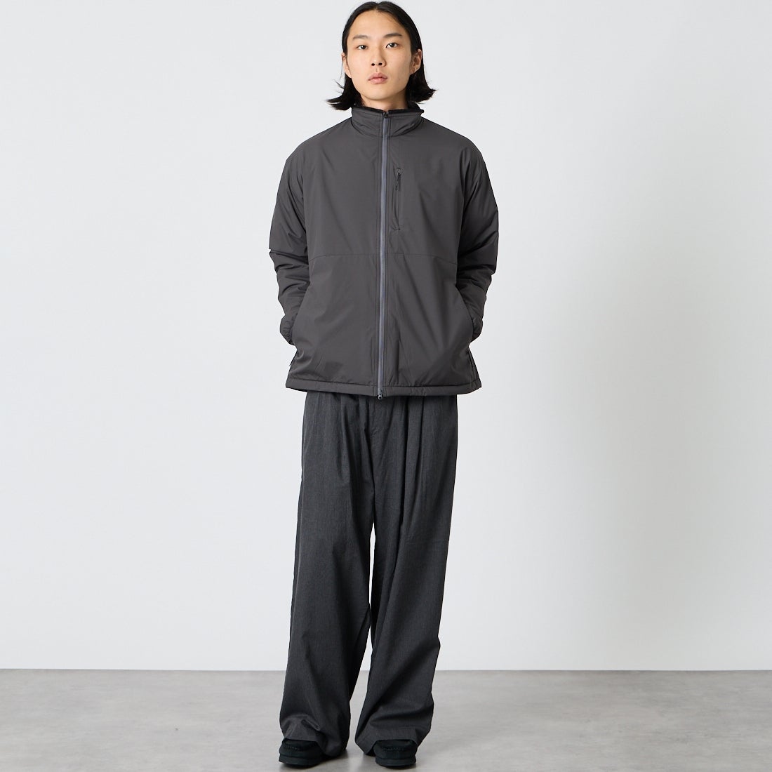 Snow Peak [スノーピーク] Octa Nomad ジャケット [100261JK15] CHARCOAL &&モデル身長：175cm 着用サイズ：M&&