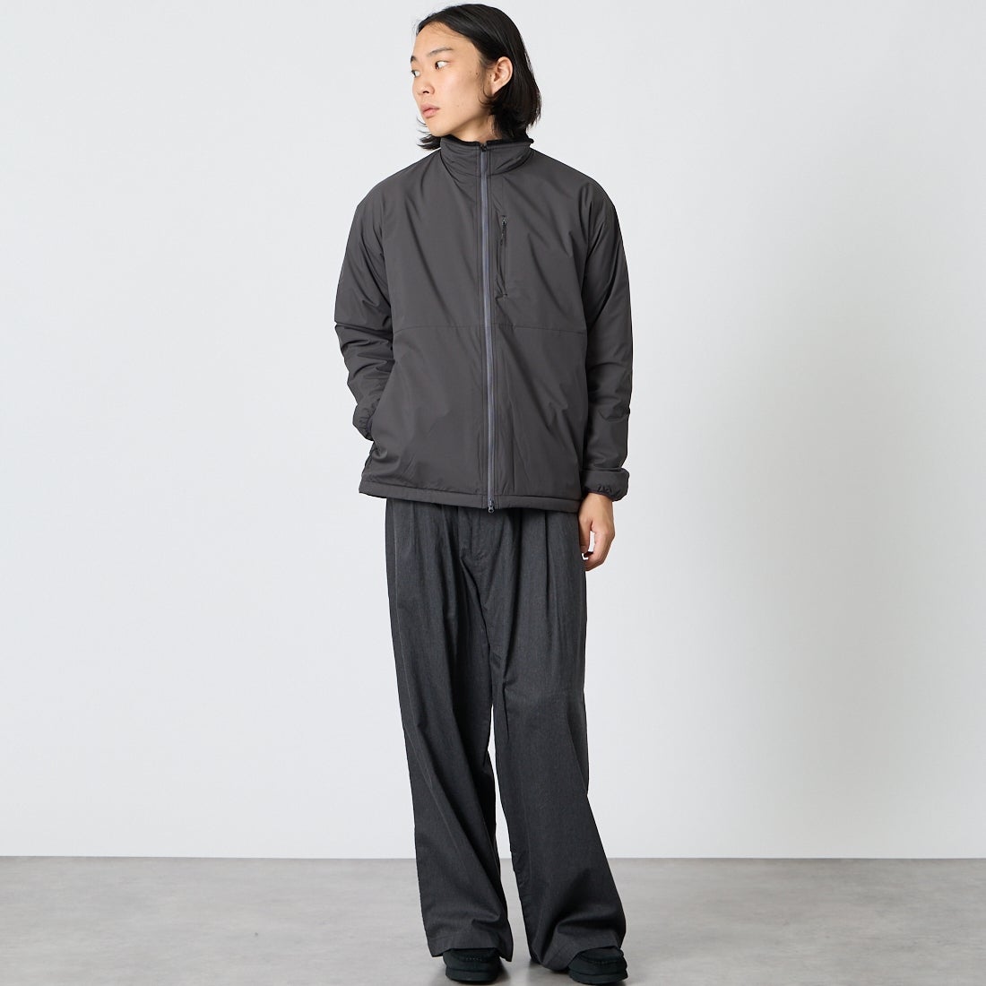 Snow Peak [スノーピーク] Octa Nomad ジャケット [100261JK15] CHARCOAL &&モデル身長：175cm 着用サイズ：M&&