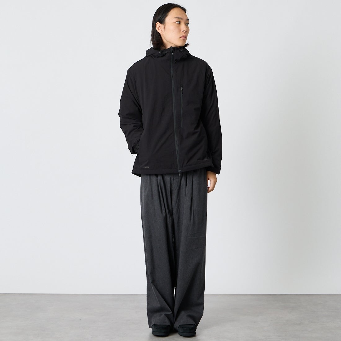 Snow Peak [スノーピーク] Breathable インサレーションジャケット [100261JK14] BLACK &&モデル身長：175cm 着用サイズ：M&&
