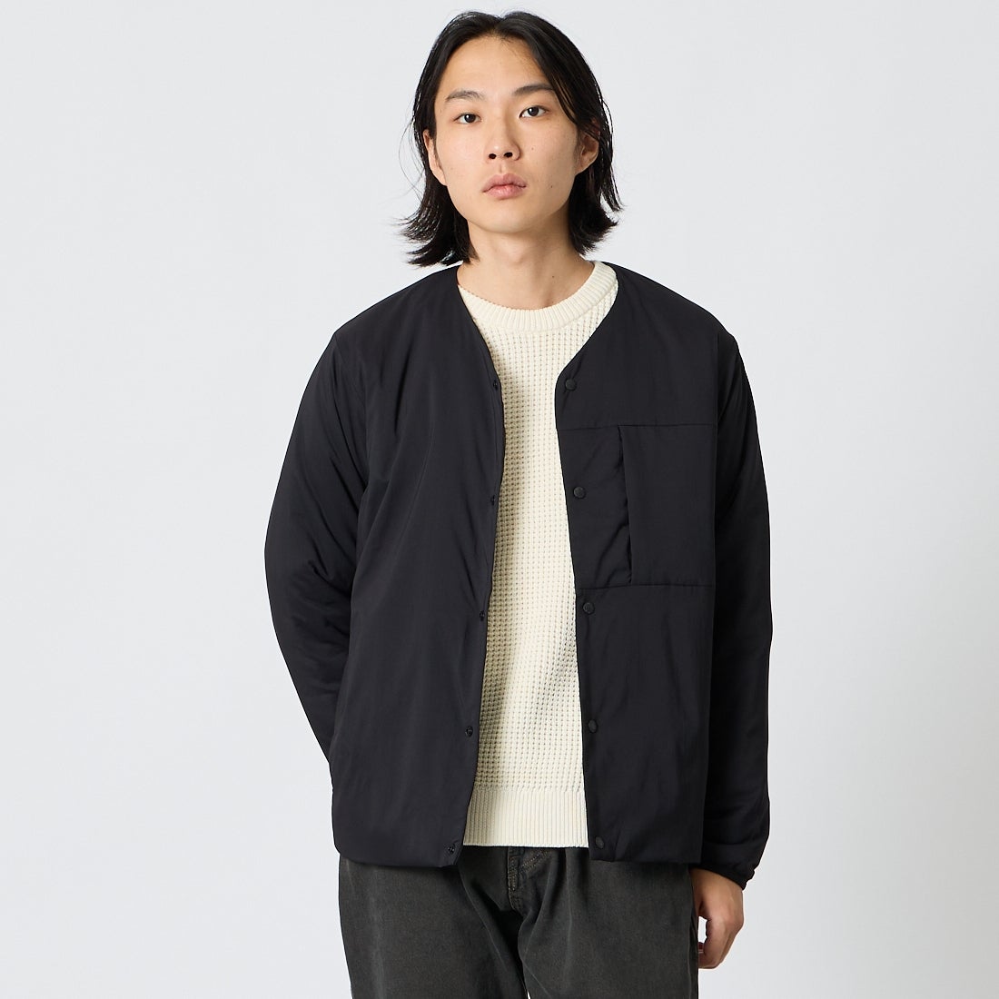 BLACK&&モデル身長：175cm 着用サイズ：M&&