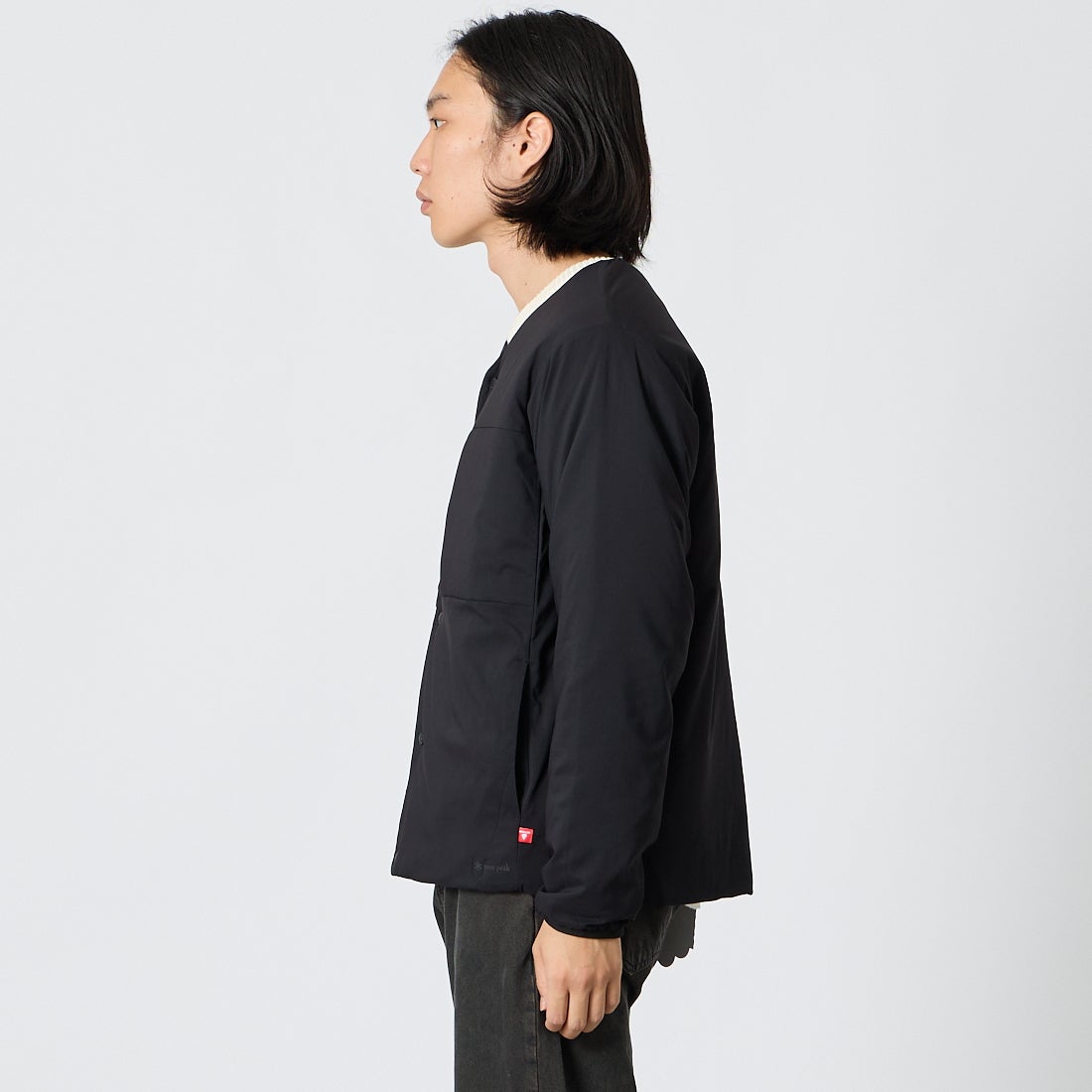Snow Peak [スノーピーク] Flexible Insulated インサレーションカーディガン [100261JK11] BLACK &&モデル身長：175cm 着用サイズ：M&&