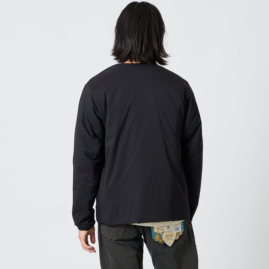 Snow Peak [スノーピーク] Flexible Insulated インサレーションカーディガン [100261JK11] BLACK &&モデル身長：175cm 着用サイズ：M&&
