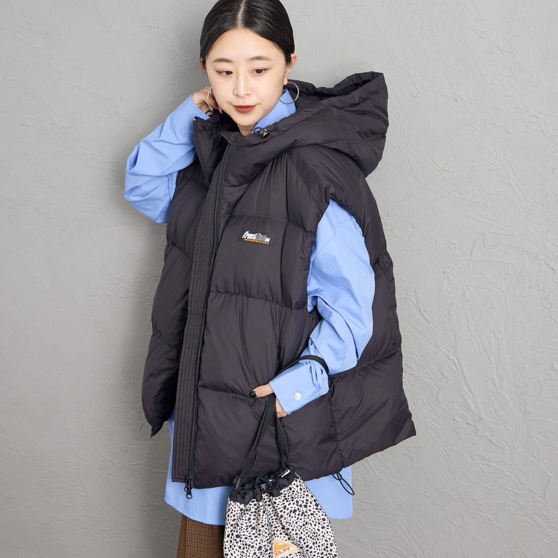 BLACK&&モデル身長：150cm 着用サイズ：F&&