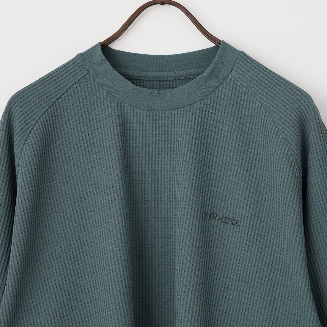 +phenix [プラスフェニックス] 別注 ワッフル ロングスリーブTシャツ [POT-26037IN-JF] SAX