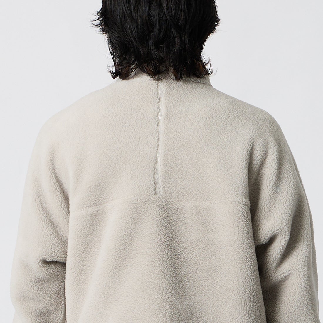 L.L.BEAN [エルエルビーン] トップシャム ボア フリース ジャケット [6575-6035] 69 SILVER &&モデル身長：177cm 着用サイズ：S&&