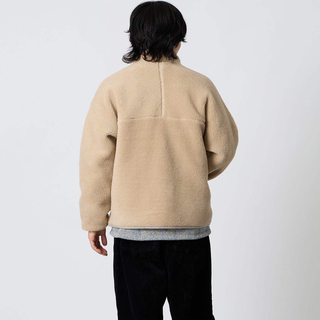 L.L.BEAN [エルエルL.L.BEAN [エルエルビーン] トップシャム ボア フリース ジャケット [6575-6035]71 LT BEIG &&モデル身長：177cm 着用サイズ：S&&ビーン] トップシャム ボア フリース ジャケット [6575-6035]