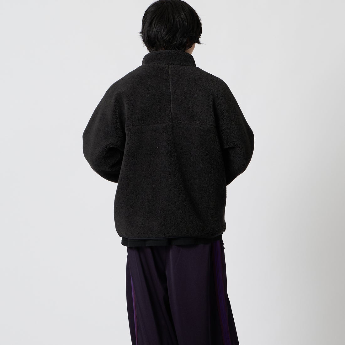 L.L.BEAN [エルエルビーン] トップシャム ボア フリース ジャケット [6575-6035]39 CHARCOA &&モデル身長：177cm 着用サイズ：S&&
