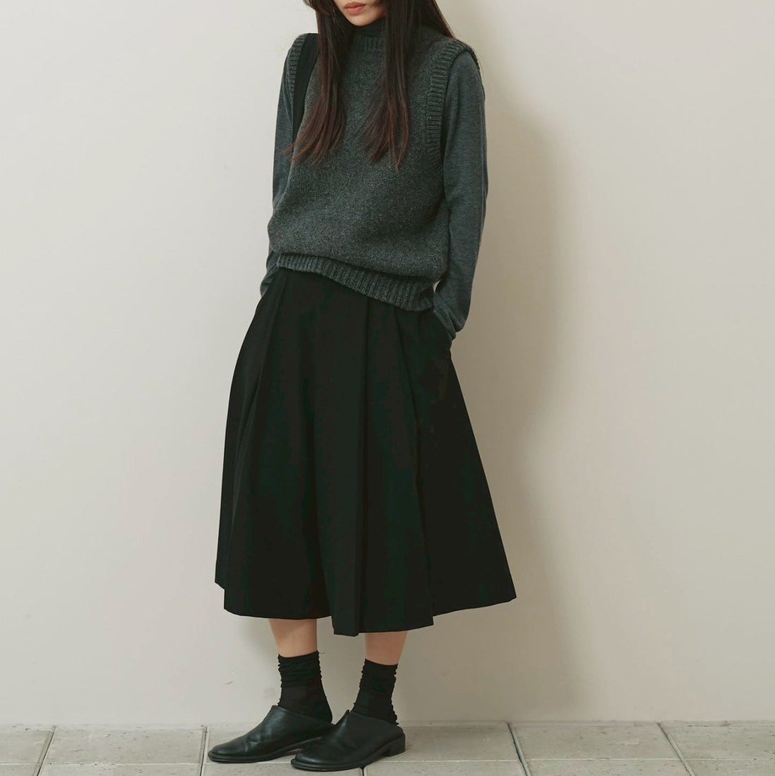 TODAYFUL [トゥデイフル] プリーツバミューダパンツ [12620707] BLK