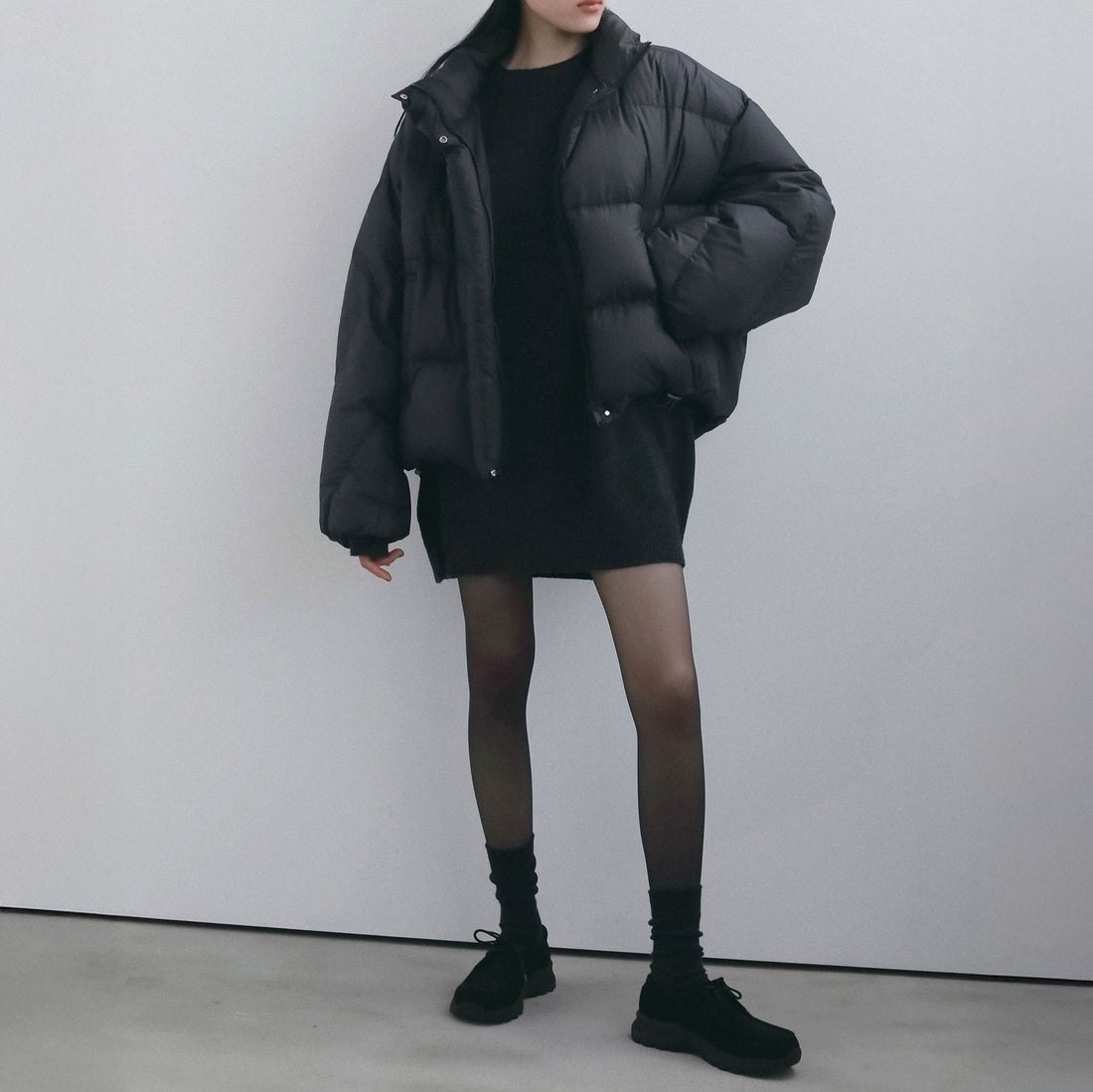 anuke [アンヌーク] エコスエードモカシン [62621009] BLK