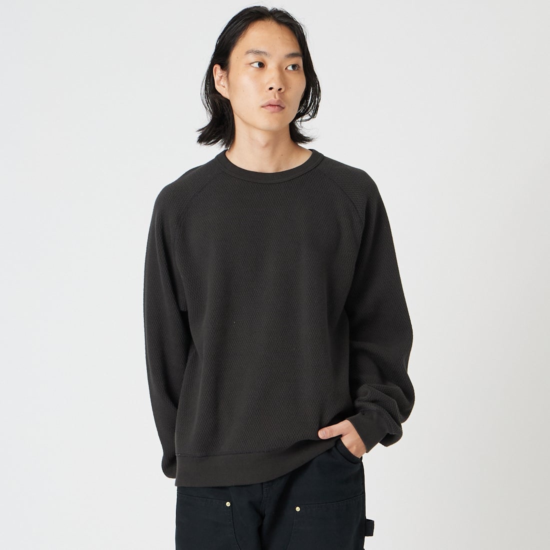 116 C.GRAY&&モデル身長：175cm 着用サイズ：M&&