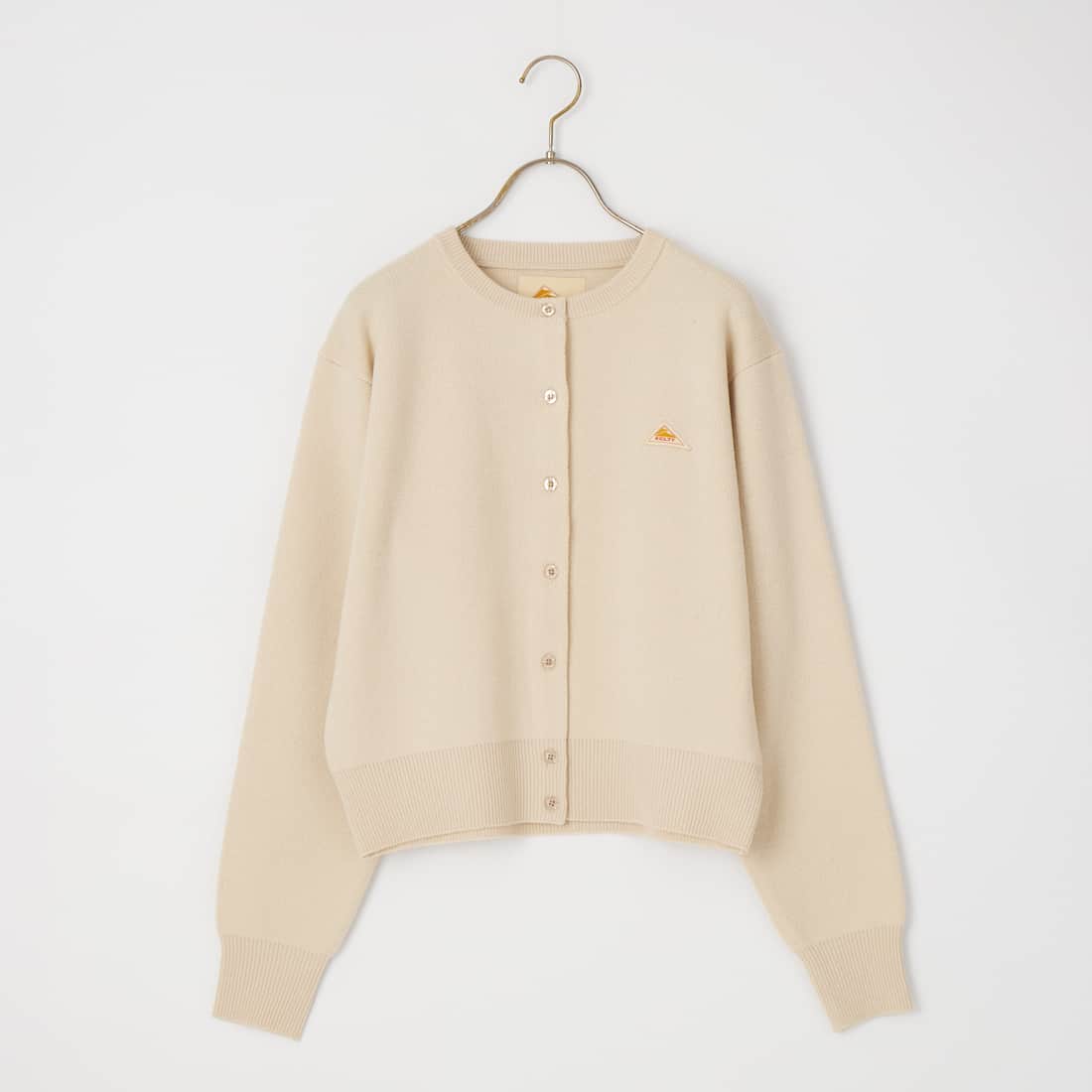 KELTY [ケルティ] 別注 ワンポイントロゴ クルーネックニットカーディガン [KE263W30IN01-JF] OATMEAL