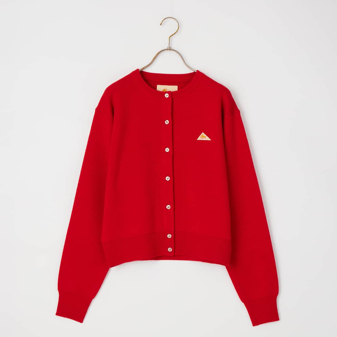 KELTY [ケルティ] 別注 ワンポイントロゴ クルーネックニットカーディガン [KE263W30IN01-JF] RED