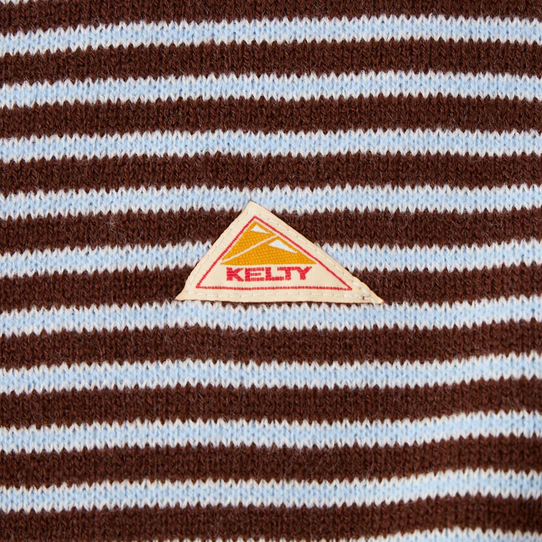 KELTY [ケルティ] 別注 ワンポイントロゴ クルーネックニットカーディガン [KE263W30IN01-JF] BROWN/SAX