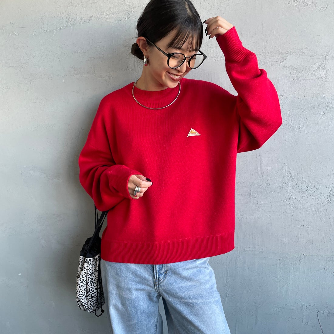 RED&&モデル身長：150cm 着用サイズ：S&&