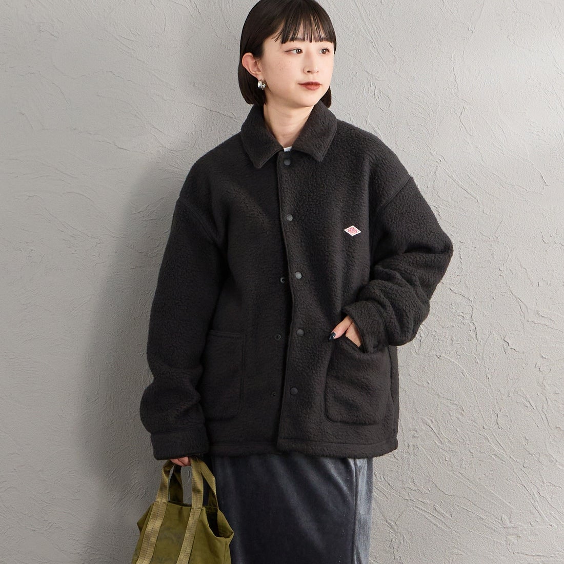 DANTON [ダントン] ボアフリース カバーオールジャケット [DT-A0800WNN] BLACK
