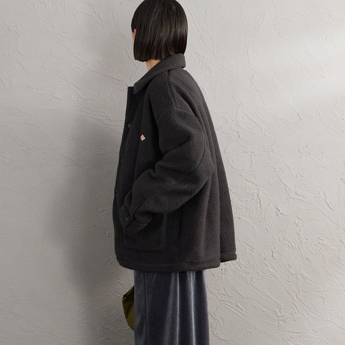 DANTON [ダントン] ボアフリース カバーオールジャケット [DT-A0800WNN] BLACK