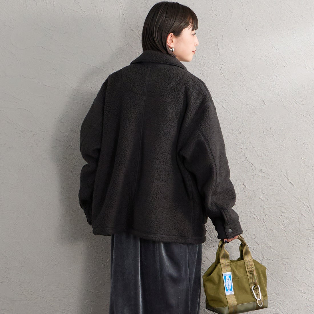 DANTON [ダントン] ボアフリース カバーオールジャケット [DT-A0800WNN] BLACK