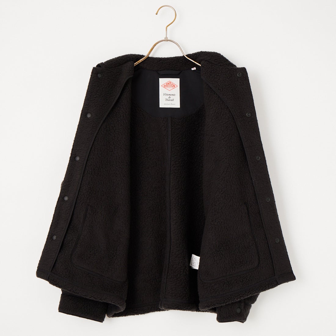 DANTON [ダントン] ボアフリース カバーオールジャケット [DT-A0800WNN] BLACK