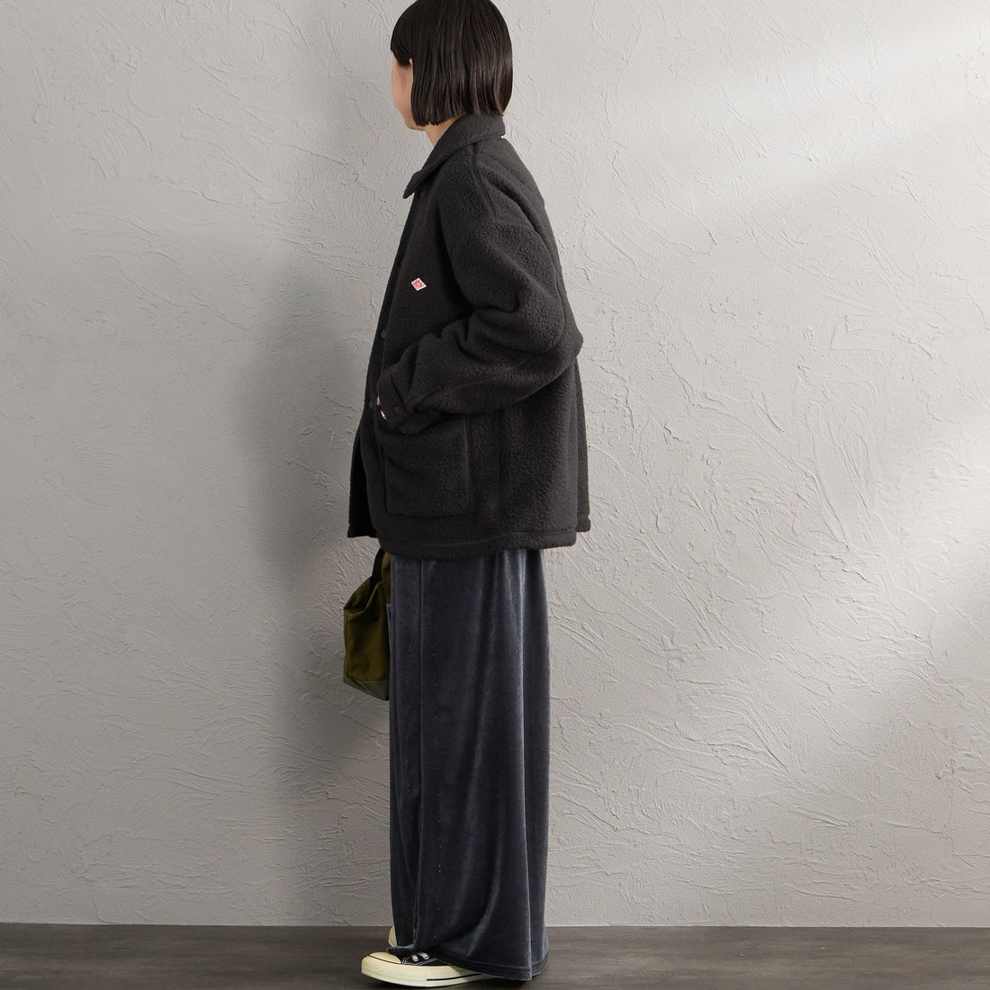 DANTON [ダントン] ボアフリース カバーオールジャケット [DT-A0800WNN] BLACK