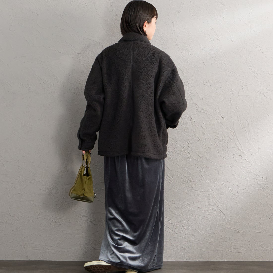DANTON [ダントン] ボアフリース カバーオールジャケット [DT-A0800WNN] BLACK