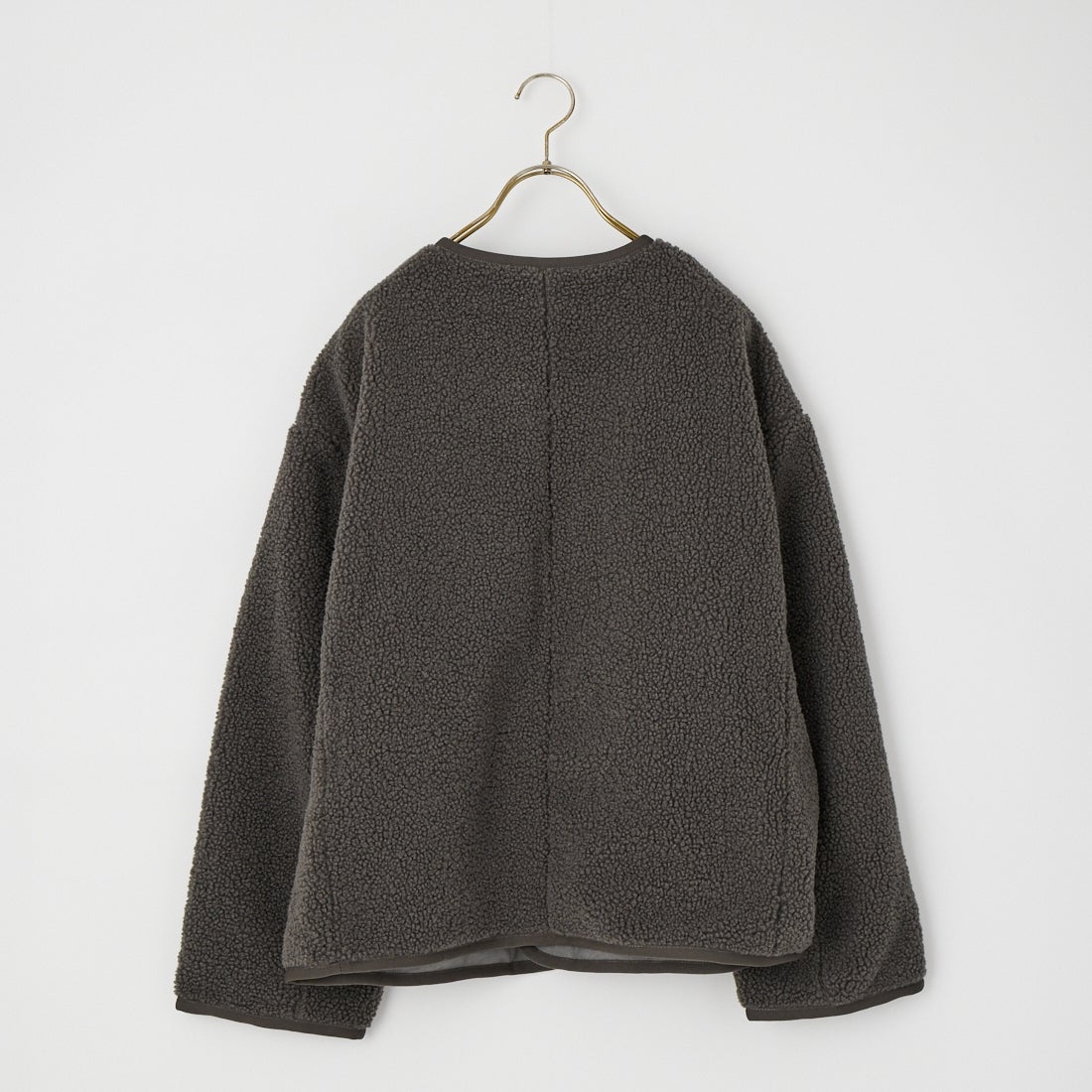 Gymphlex [ジムフレックス] ボア カラーレスジャケット [GY-A0851BOL] COAL GREY