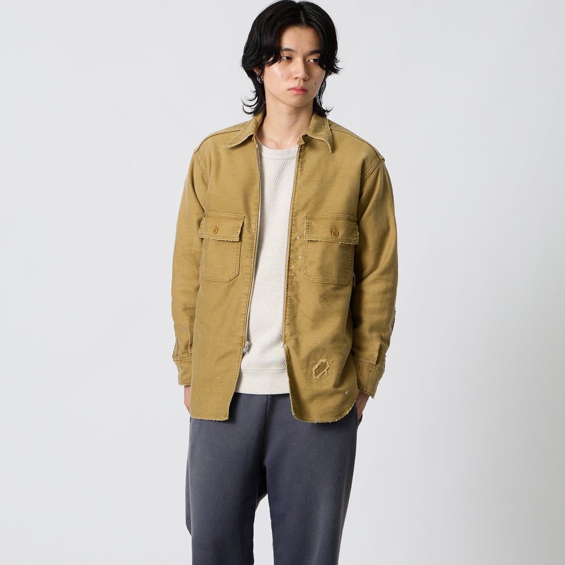 D.KHAKI&&モデル身長：177cm 着用サイズ：M&&