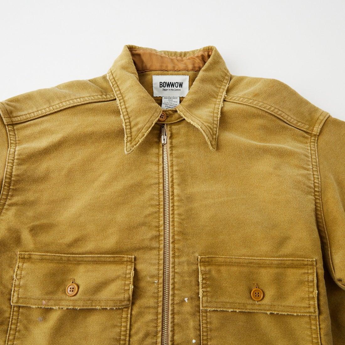 BOW WOW [バウワウ] ヘビーモールスキン ジップワークシャツ [BWU-HMWS] D.KHAKI