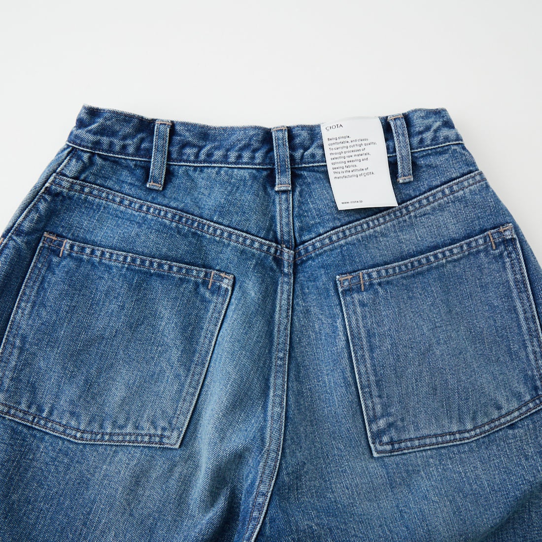 CIOTA [シオタ] ワイドバギー 5ポケットデニムパンツ [PTLM-27WBG-PIMBL] MED BLUE