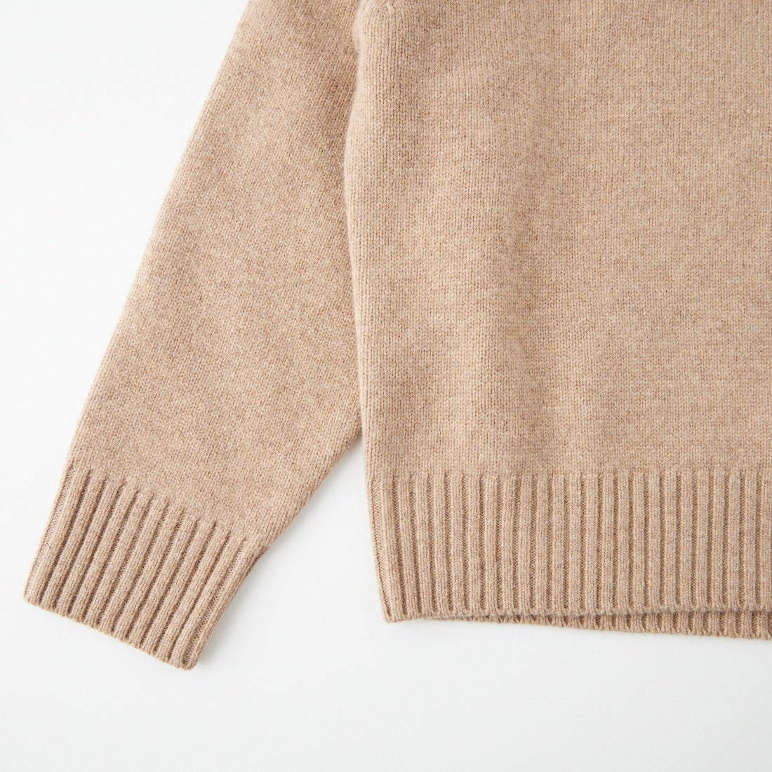 MAISON KITSUNE [メゾン キツネ] フォックスヘッド インターシャ メリノ ポロ ジャンパー [MRWKL00KM0329] 0626 TAUPE