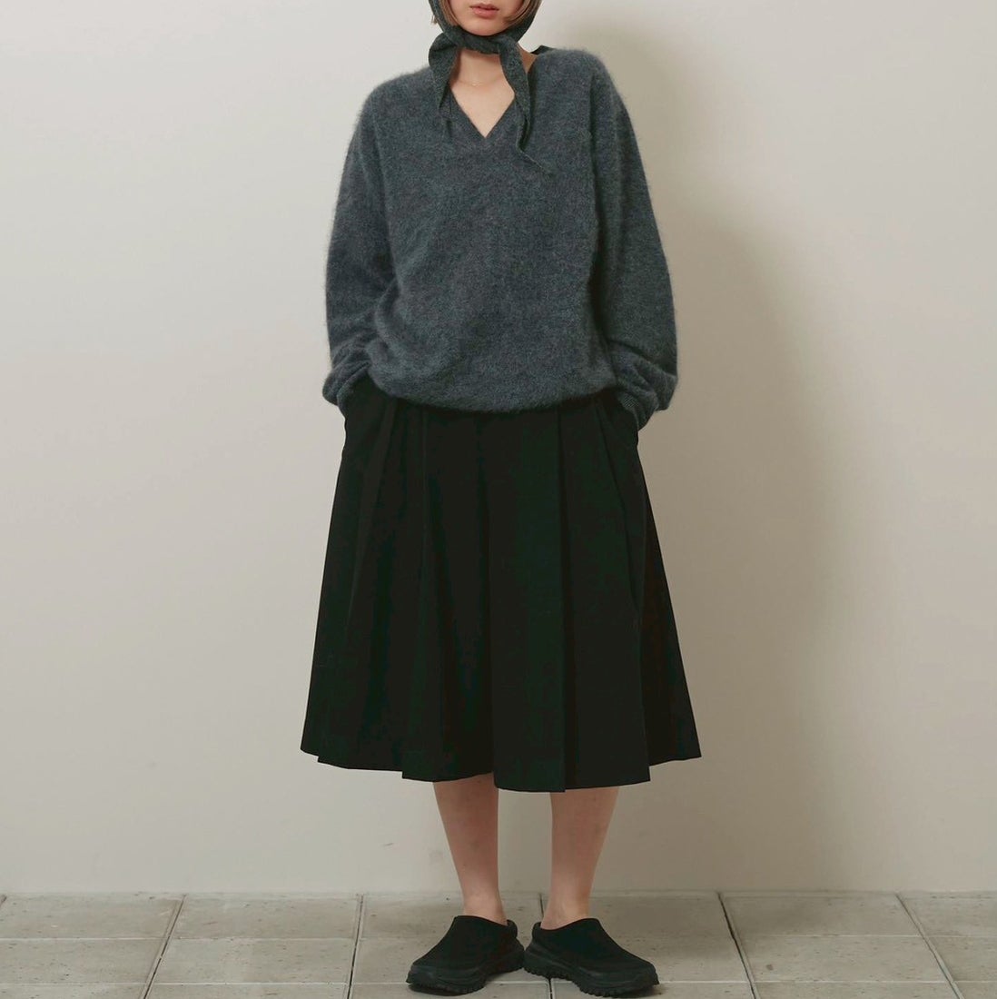 TODAYFUL [トゥデイフル] ウールカシミヤ Vネックニット [12620508] C/GRY