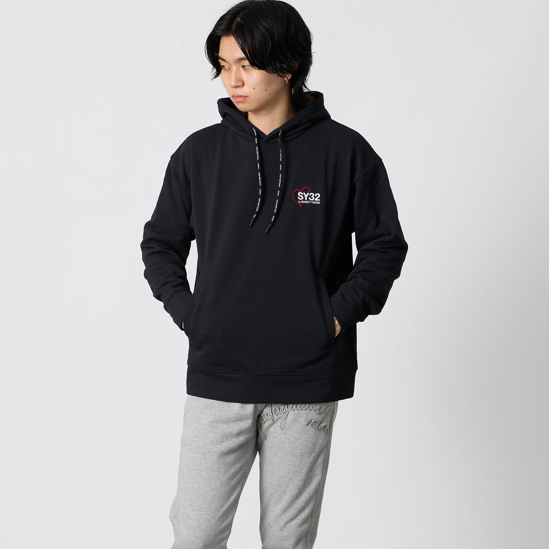 BLACK&&モデル身長：177cm 着用サイズ：M&&