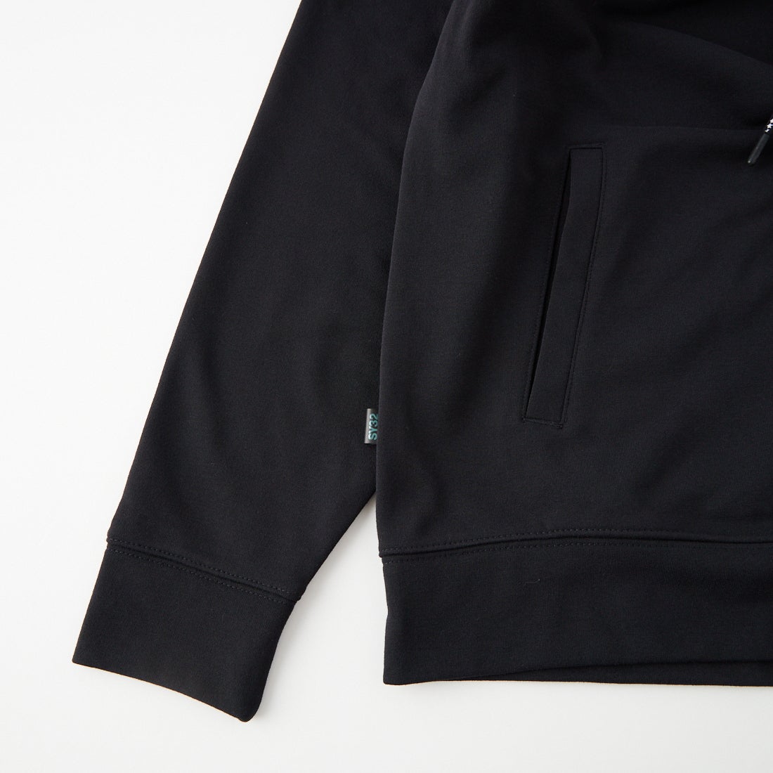 SY32 [エスワイサーティトゥ] 刺繍 オーバーサイズ プルオーバーフーディ [32-26A1-20] BLACK
