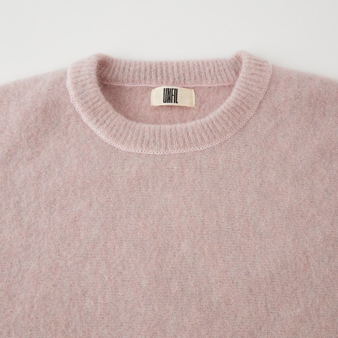 UNFIL [アンフィル] ストレッチスーパーキッドモヘア クルーネックプルオーバー [WXFL-UW133] DUSTY PINK