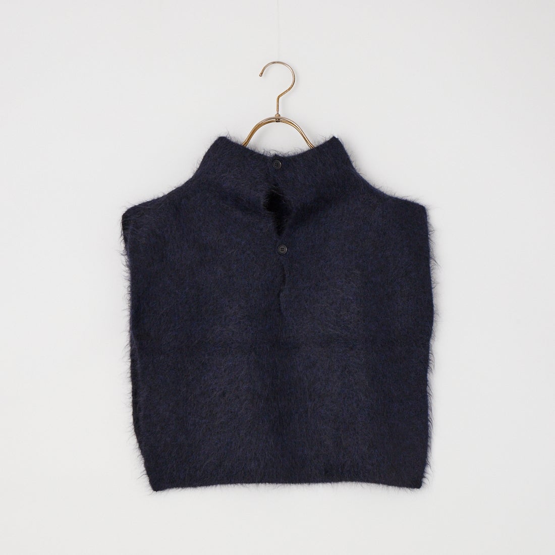 UNFIL [アンフィル] ストレッチスーパーキッドモヘア ネックウォーマー [WXFL-UW134] BLACK NAVY