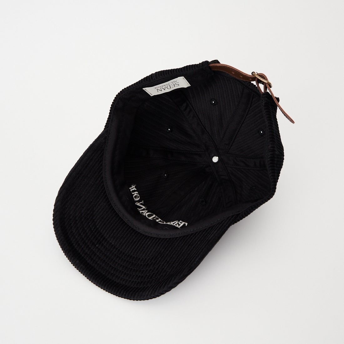 SEDAN ALL-PURPOSE [セダン オールパーパス] レザーストラップ コーデュロイキャップ [SD26F-CP05] BLACK