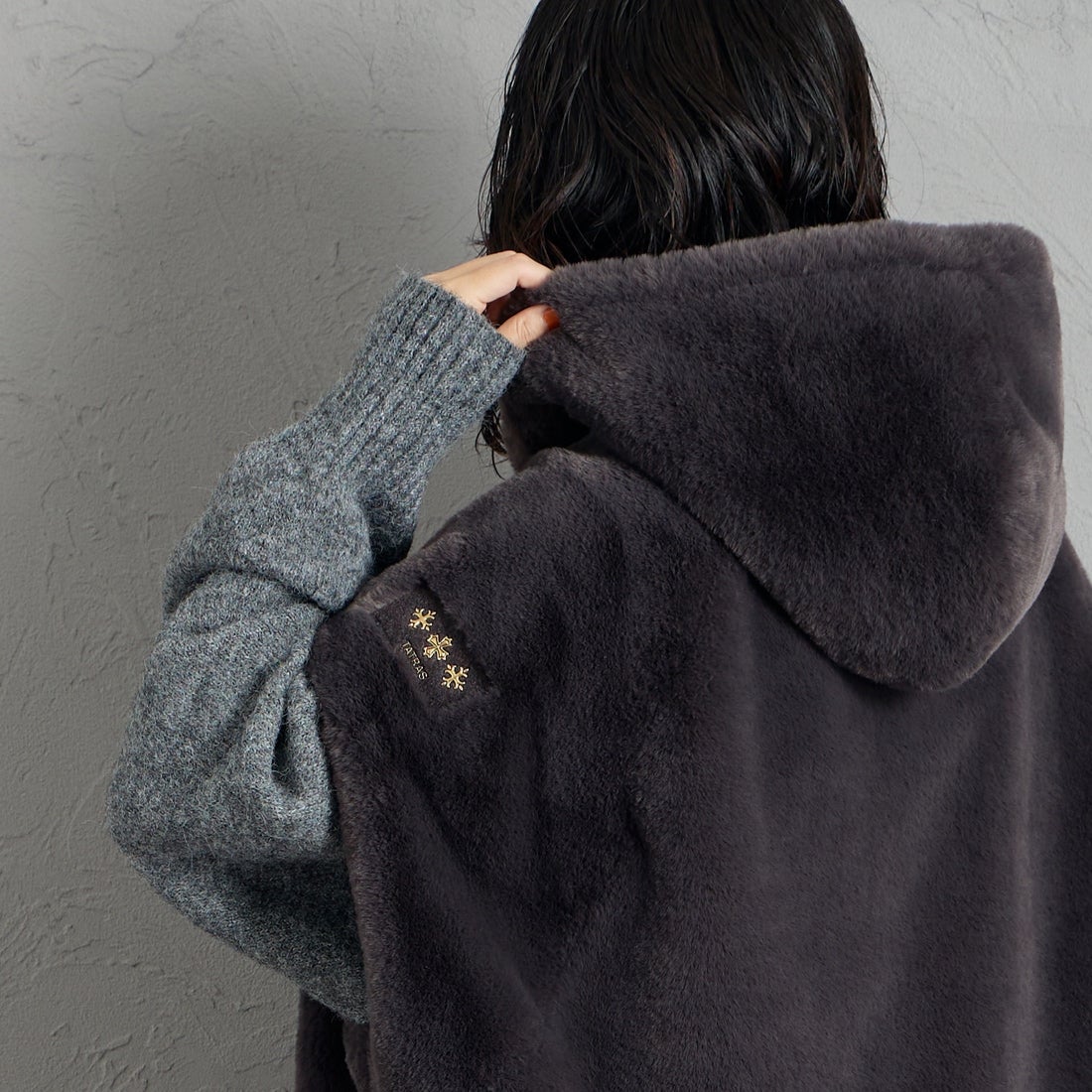 TATRAS [タトラス] GITEGA/ギテガ ボアベスト [LCKA0539033588] C.GRAY &&モデル身長：160cm 着用サイズ：2&&