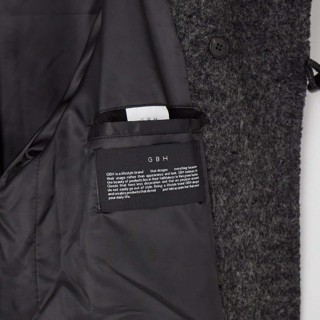 GBH [ジービーエイチ] ハイネック トグルコート [APC7CT090DGFF] DARK GREY