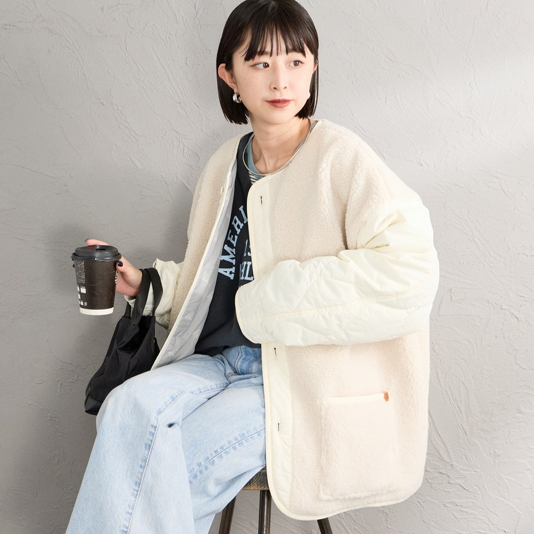 IVORY&&モデル身長：150cm 着用サイズ：F&&