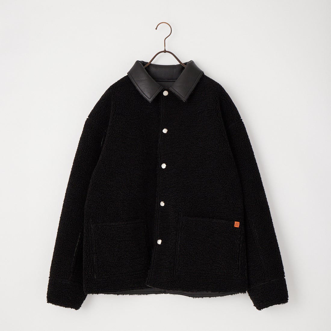 UNIVERSAL OVERALL [ユニバーサルオーバーオール] 別注 リバーシブル フェイクレザー ボアジャケット [U2633413IN-JF] BLACK
